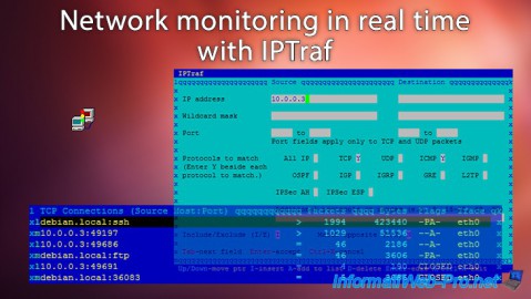 Network monitoring in real time with IPTraf