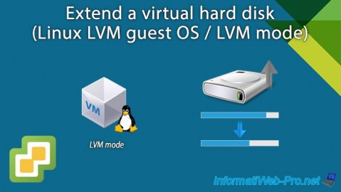 Extend a virtual hard disk capacity with Linux (LVM mode) as a guest OS on VMware vSphere 6.7