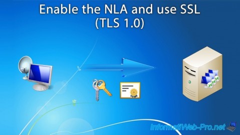 WS 2012 / 2012 R2 / 2016 - RDS - Enable the NLA and use SSL (TLS 1.0)
