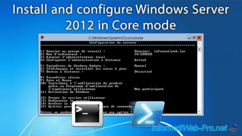 Install and configure Windows Server 2012 in Core mode