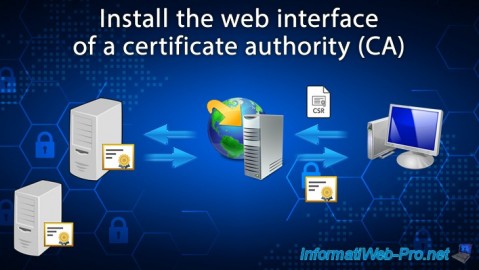 Install the web interface of a certificate authority (CA) on Windows Server 2016
