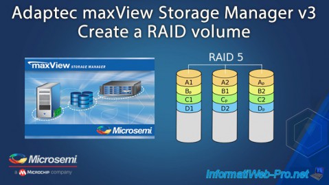 Create a RAID volume from the Adaptec maxView Storage Manager v3 web interface