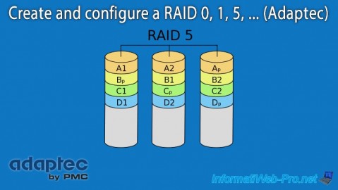 Create and configure a RAID 0, 1, 5, ... with an Adaptec RAID 6405 controller
