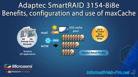 Benefits, configuration and use of the maxCache feature via maxView of the Adaptec SmartRAID 3154-8i8e controller