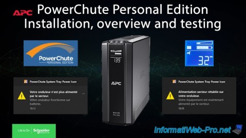 UPS installation, overview and testing with APC PowerChute Personal Edition