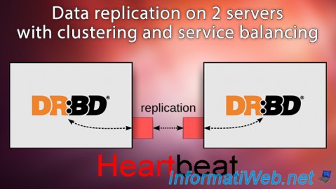 Data replication on 2 servers with clustering and service balancing on Debian