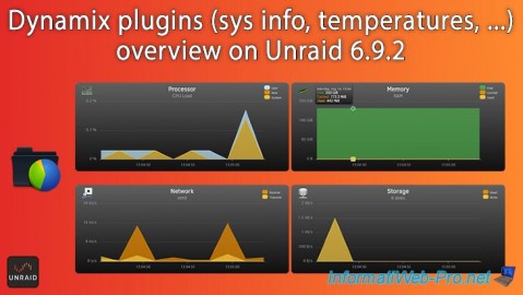 Dynamix plugins (sys info, temperatures, ...) overview on Unraid 6.9.2