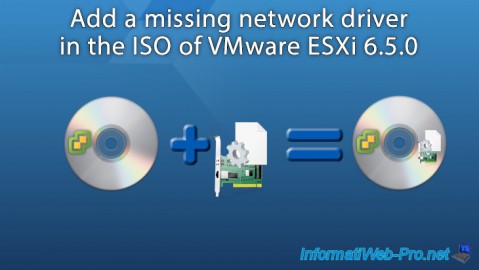 Add a missing network driver in the ISO of VMware ESXi 6.5.0 to install VMware ESXi without problem