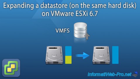 Expanding a datastore (on the same hard disk) on VMware ESXi 6.7