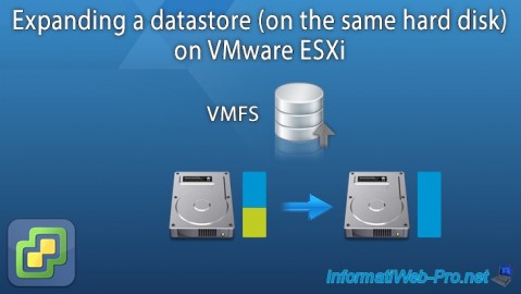Expanding a datastore (on the same hard disk) on VMware ESXi 7.0 and 6.7