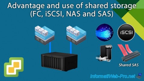 Advantage and use of shared storage (FC, iSCSI, NAS and SAS) on VMware vSphere 6.7