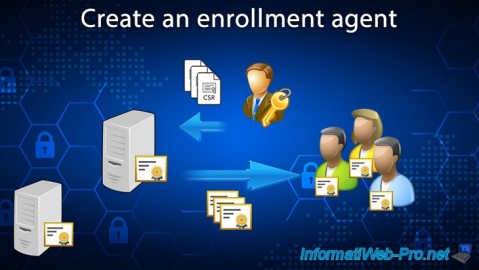 Create an enrollment agent to enroll certificates on behalf of someone else on Windows Server 2016