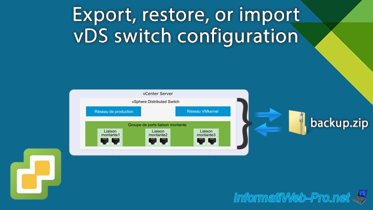 Export, restore, or import vDS switch configuration on VMware vSphere 6 ...
